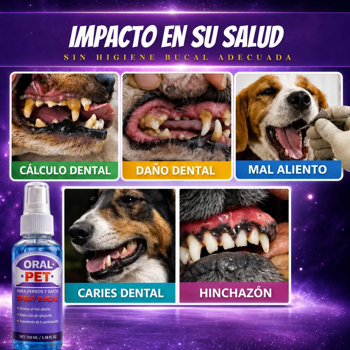 Oral Pet® - Spray Dental Sin Cepillar Para Mascotas🦷