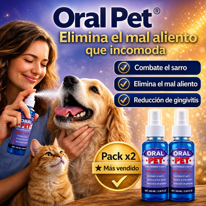 Oral Pet® - Spray Dental Sin Cepillar Para Mascotas🦷