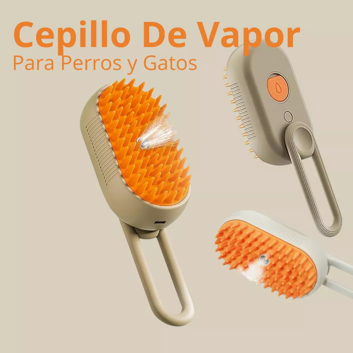 Cepillo A Vapor Recargable Para Mascotas
